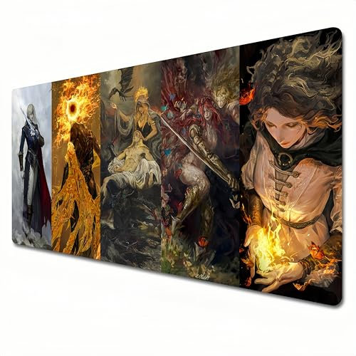 MBXLDGFD Elden Ring Nightreign mouse pad,XXL black and red large size gaming mouse pad 900x400 is suitable for keyboard pads and desk pads for home office. Duchess (XXL)