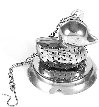 Wakects Stainless Steel Tea Infuser Tea Strainer Ball Duck Shape with Base for Coffee Beans Soup Seasoning