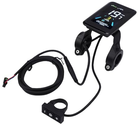 Bnineteenteam Fahrradtacho, ABS-Elektrofahrrad-LCD-Display für Roller, Farbbildschirm mit Geschwindigkeit und Kilometerzähler, Ideal für Radfahren und Outdoor-Abenteuer