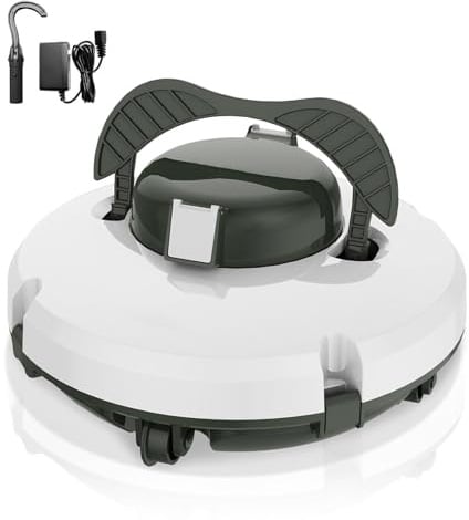 (2026 Nuovo) S1 Robot Piscina Fuori Terra, Batteria a Doppia Azionamento, Autonomia 130 Min per Piscine Fuori Terra 120 m², Supera 18° di Pendenza, Drenaggio Rapido, Parcheggio Automatico