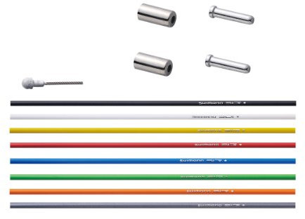 Shimano PTFE Straßenbremsseil und Gehäuseset (grün)