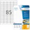 HERMA 8337 Wetterfeste Folienetiketten, 25 Blatt, 37 x 13 mm, 85 pro A4 Bogen, 2125 Stück, selbstklebend, bedruckbar, matt, blanko Klebeetiketten Aufkleber aus Folie, weiß