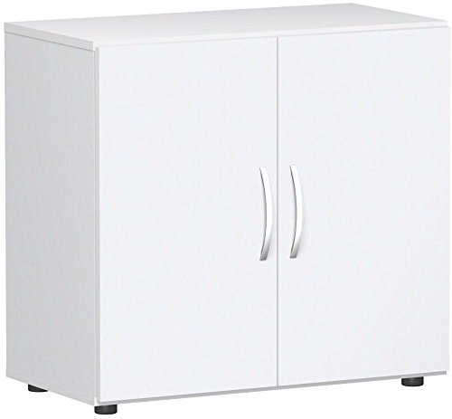 Gera Möbel Schranksystem Flex Flügeltürenschrank, Drehtürenschrank, Holzdekor, weiß/weiß, 80 x 42 x 75.2 cm