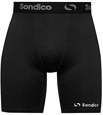 Sondico Mens Core 6 Compression Fit Base Layer Shorts (X-Large, Black)