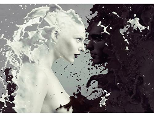 Runa Art Tapisserie Photo Mari et femme 396 x 280 cm Laine papier peint Salon Chambre Bureau Couloir décoration Peinture murale décor mural moderne - 100% FABRIQUÉ EN ALLEMAGNE - 9048012a