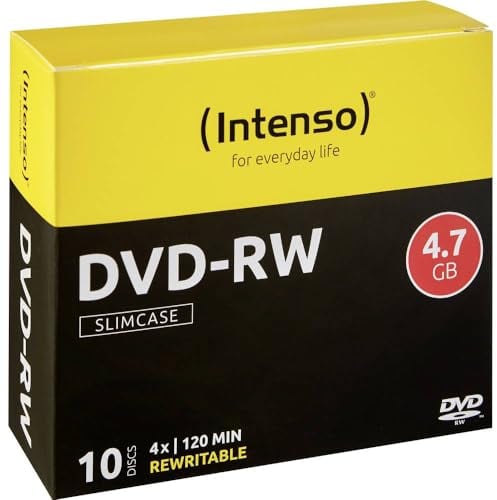 Pack de 10 DVD RW (-) (4,7 GB, boîtier Crystal)