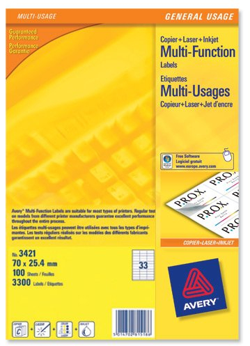 Avery 3421 Universal-Etikette (A4)