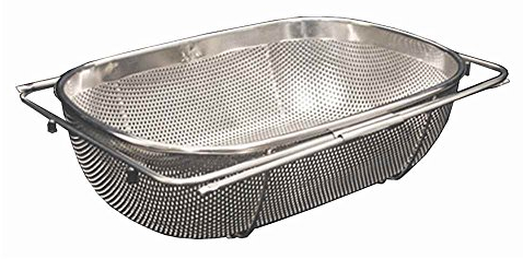 Whitehaus Over The Sink Extendable Colander Strainer Stainless Steel WHNEXC01