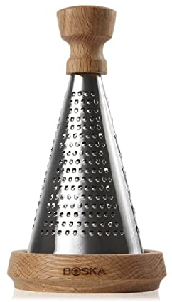 Boska Tischreibe Oslo/drie verschiedene Flächen/Edelstahl/Holz/Braun/Silber / 270 x 145 x 145 mm