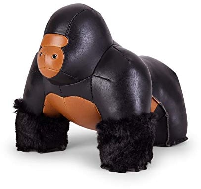 Züny - Gorilla Milo - Buch- und Türstopper - Groß - Schwarz-Braun - 1 kg