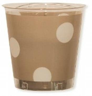 EX.TRA. Bicchieri di Plastica Pois Oro 300 cc 10 Pezzi