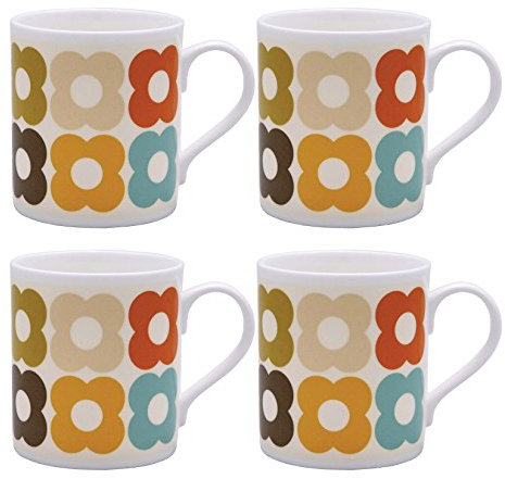 Orla Kiely 4 x Multi Flower Mugs