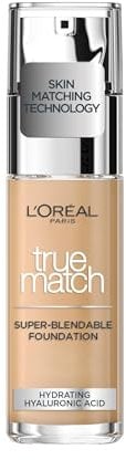 L'Oréal Paris Make up, Flüssige Foundation mit Hyaluron und Aloe Vera, True Match Make-Up, 5.R/5.C Cool Medium