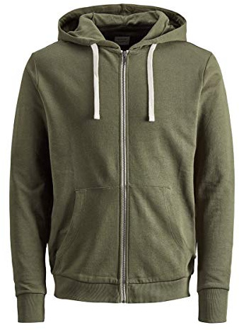JACK & JONES Jjeholmen Sweat Zip Hood Noos, Veste Homme, Vert (Olive Night Fit:Reg Fit), Large