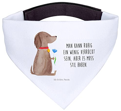 Mr. & Mrs. Panda Hundehalstuch L Hund Blume - Geschenk, Hundebesitzer, Hunde-Bandana, Hundehalsbändchentuch, süß, Bandana Für Hunde, Halsband, Tuch