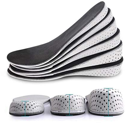 1Paar Memory Foam in voller Länge Höhe Erhöhung Einlegesohle Unsichtbare zunehmende Ferse Anheben Einsätze Kurze Stiefel Lifts Pads Aufzug Einlagen für Unisex Männer Frauen (3.3cm Höhe)