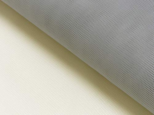 Tüll - Meterware - für Bekleidung & Deko - 140 cm - standfest und hochwertig - Meterpreis (Grau)