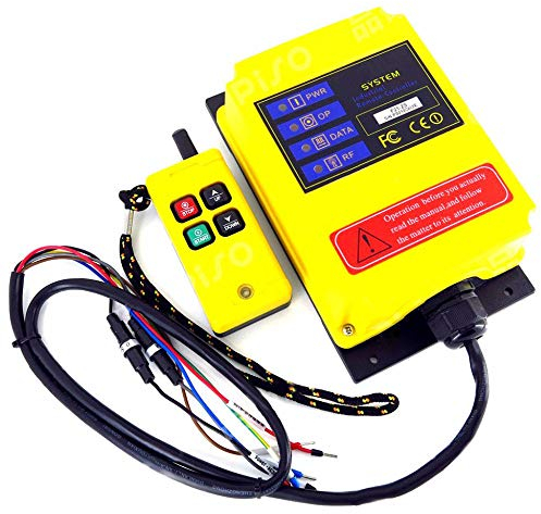Control Remoto Inalámbrico Industrial Cambiar AC DC Montacargas Eléctrico Transmisor Receptor Para Grúa y Ascensor F21-2S, 100m Distancia de Control (24VDC)