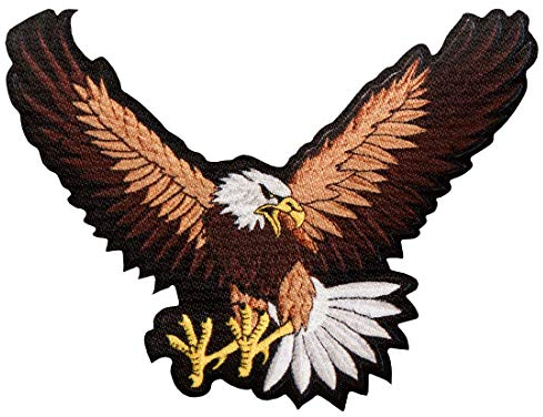 Catch the Patch Adler Vogel Flügel Tier - (Größe: 16 x 12 cm) – Aufbügler & Applikationen in verschiedenen Größen – Ideal für Kleidung, Schulranzen, Jeans & Rucksäcke