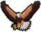 Catch the Patch Adler Vogel Flügel Tier - (Größe: 16 x 12 cm) – Aufbügler & Applikationen in verschiedenen Größen – Ideal für Kleidung, Schulranzen, Jeans & Rucksäcke