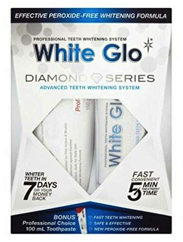 Teeth Whitening Systems White Glo White Glo Diamond Series Bleaching Set Gel & Paste 50ml + 100ml Australia