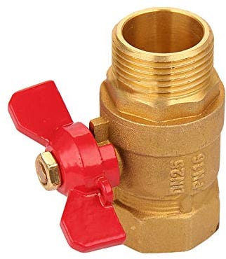 BE-TOOL T-Griff Ventile 1 DN25 Kugelhahn Messing männlich weiblich Absperrventil für Öl-, Wasser- und Gasversorgungssystem