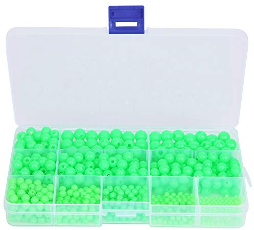 820Pcs Multi Models Leuchtende Angelperlen Runde geformte Angelperlen für Salzwasser-Süßwasser