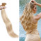 Silk-co I Tip Hair Extensions 1g per Strand 50S Pre Bonded Stick Tip Keratin Real Remy Human Hair Extension Straight (16inch, 24 Natural Blonde?