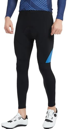 Santic Radlerhose Herren Gepolstert Lang Fahrradhose Herren Lang mit Sitzpolster Radhose Lang mit Polster Herren