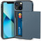 ACOCOBUY for iPhone 13 Case with Card Holder Sliding Cover Hidden Pocket IDs Credit Cards Slot Heavy Duty Shockproof Protective Dual Layer Wallet Phone Cover Back Shell for Men Women 6.1 inch Navy