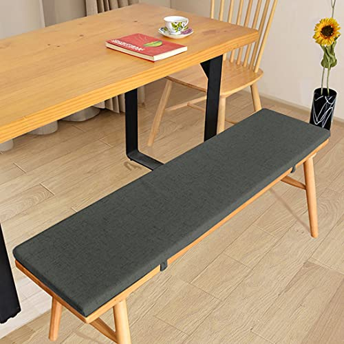 GGoty Bankkissen, 2-Sitzer, 3-Sitzer, Gartenbank, 80/100/120 cm, Esszimmerbank, langes Stuhlkissen für Terrasse, Schaukel, drinnen und draußen (180 x 35 cm, dunkelgrau)