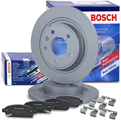 Bosch Bremsenset Hinterachse inkl. Bremsscheiben Hinten Ø 292,2 mm Voll und Bremsbeläge Hinten