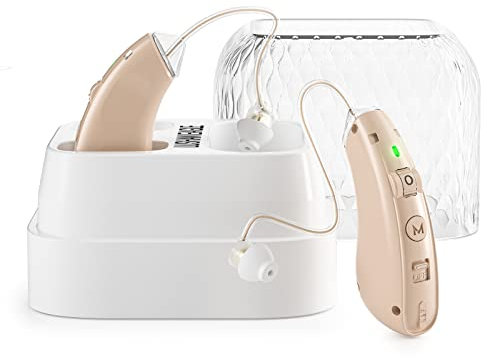 LUSHAN EAGLE Auriculares amplificados Amplificador de sonido Recuperan un sonido claro Reducción de ruido inteligente con chip digital recargable