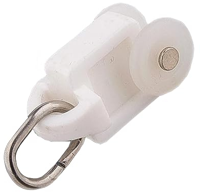 Fendawn Strive 20 ganci per tende, binari per tende, rotelle, ruota, anello girevole Dual Wheel Roller Carriers Curtain