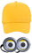 EFOT 2 Stück Karikatur Charakter Goggles Brille gelber Hut Anzug Karikatur Goggles Brille gelber Hut Personalisierte Animation Goggles Gelb Hut für Karneval Halloween Fancy Dress Kostüm