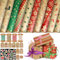 Coicok Ensemble papier cadeau noël, 10 Feuilles papier cadeau, Cadeau noël, Rangement papier cadeau, Rouleau papier cadeau noël, Papier noel(70X50cm)