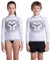 Arena Jungen Unisex Jr Rash Vest L/S Graphic Shirt, White-Black, 140 EU
