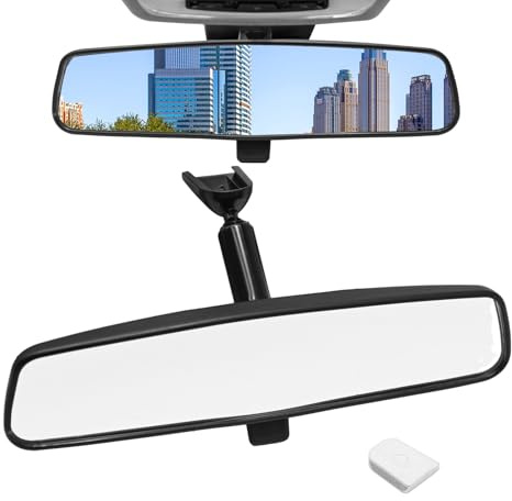 Vkinman 10.5 Rear View Mirror, Interior Rearview Mirror Kit, Universal Day Night Interior Rearview Mirrors Compatible with Toyota, Ford, Jeep, Hyundai, Kia, Nissan, Subaru, Mazda, Chevrolet, Car