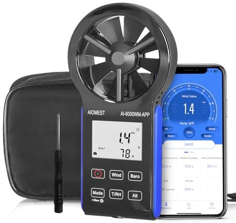 US-AI-6000WM-APP Anemometro Misuratore di velocità del vento con APP