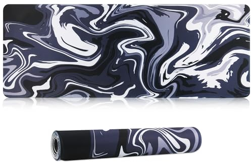 HoYiXi Gaming Alfombrilla de Ratón Mouse Pad Desk Pad Extra Grande Superficie Lisa y Base de Goma Antideslizante Mouse Mat 600 x 300 x 3 MM (Black)