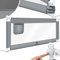 KESSER® Bettgitter 180cm Bettschutzgitter Kinderbettgitter für Kinder Babybettgitter Klappbar, Kinderbett Kinderbettschutzgitter Rausfallschutz, Bett & Elternbett hoch: 72 bis 96cm Grau