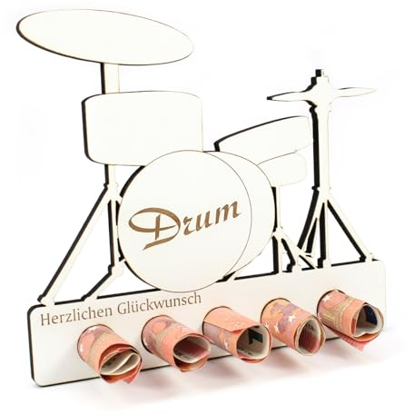 Dekolando Geschenk für Schlagzeuger Drummer Schlagzeug Personalisierte Geschenke Geldgeschenk Geldgeschenke Deko