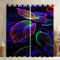 BSYYZQC Fluoreszierend Verdunkelungsvorhang, Vorhang Blickdicht Blatt Vorhänge mit Ösen, Gardinen Verdunklungsvorhänge für Wohnzimmer Schlafzimmer Kinderzimmer 2er Set 145x140cm (HxB)