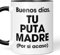 LA CASA DE LAS TAZAS® Tazas Divertidas - Tazas Originales para Regalar - Tazas con Frases de Humor, Regalos Divertidos, Tazas Desayuno Graciosas - Taza Amigo Invisible (Buenos días)
