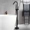 XJTNLB Mitigeur Baignoire Ilot Sur Pied Noir Robinet Baignoire avec Douchette Rotatif à 360° Mitigeur Monocommande Bain Douche-B