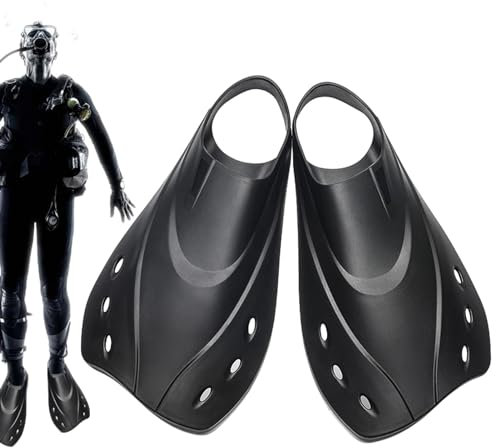 Dtaigou Pinne per allenamento di nuoto, pinne da immersione, pinne corte, pinne corte, comode e ergonomiche per adulti, allenamento