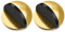 Hotop Self-Adhesive Floor Door Stoppers Oval Stainless Steel Door Stop Mounted Half Moon Wall Protector with Glues for Hard Floor Glass(Gold,2 Pcs)