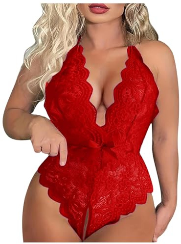 Sexy Costumes for Women Sexy Lace Babydolls Adjustable Lingerie V Neck Nighties Underwire Bra Dress Mini Skirt Sleepwear Nightwear Lingerie Set