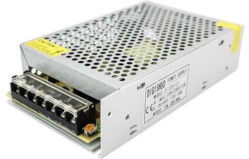 Power Supply 12V 10A 120W AC 230V to DC 12 Volt Universal Regulated Switching Transformer Low Voltage LED Driver for LED Strip Lights, LED Sign, Audio Radio (12V 10A 120W)