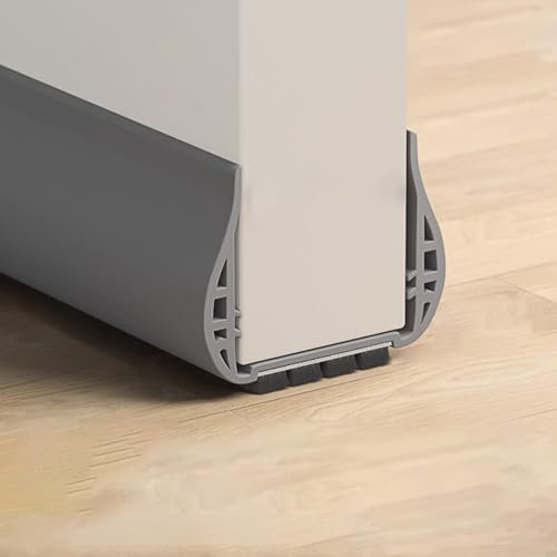 Schalldämmung Tür, Türfeger mit Geräuschunterdrückung, Tür Besen, PVC-Türboden mit Bürste, 4-lagige Versiegelung, 8 Verdickte Schalldämmkammern, for Innentüren